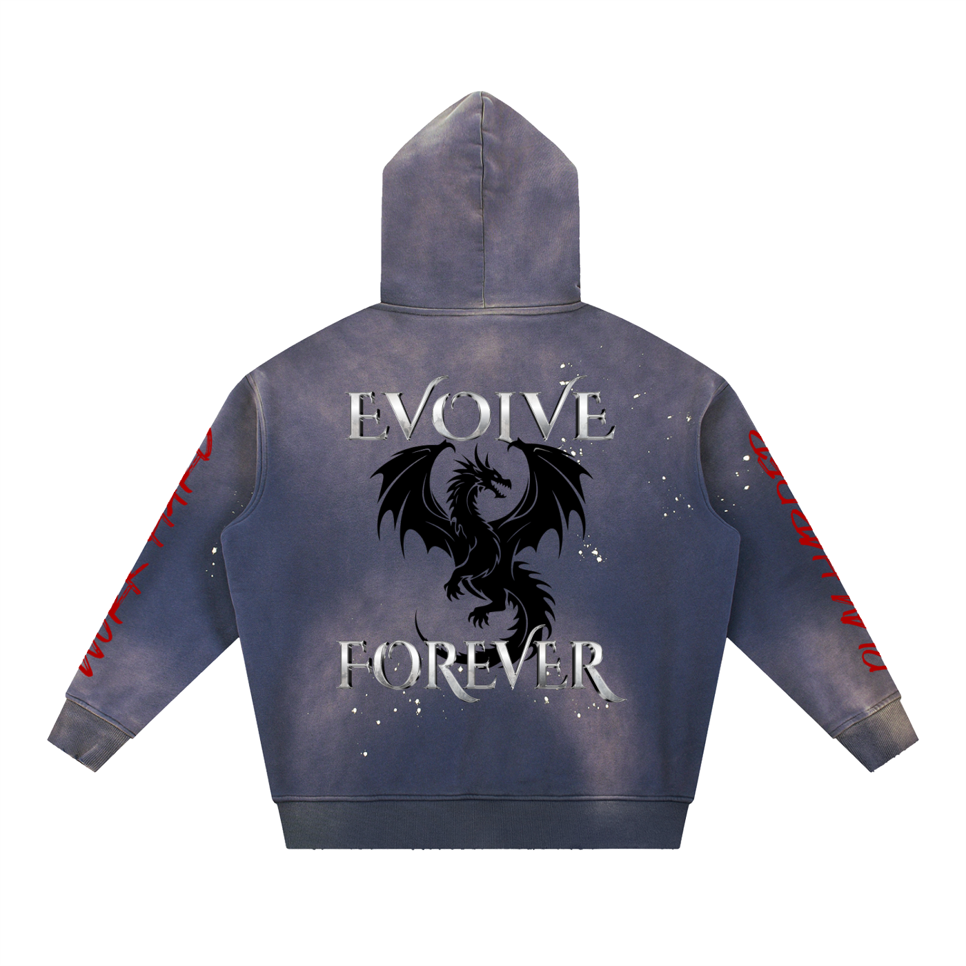 EVOLVED EYE HOODIE-WRITING ON THE SLEEVES